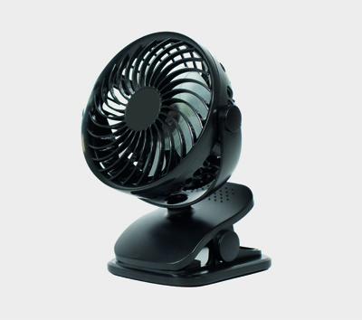 Rechargable car fan with clip